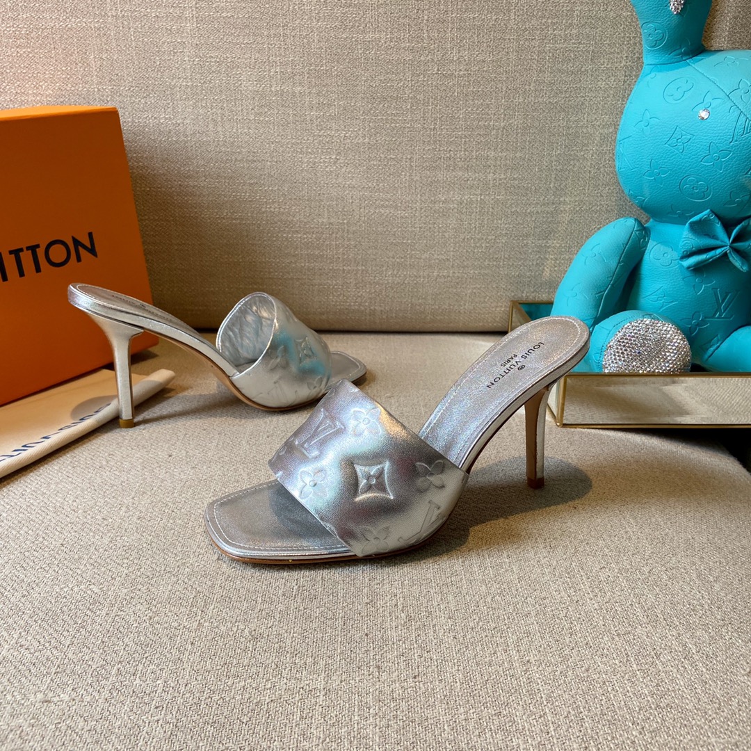 (1:1 replica) Louis Vuitton Women s Revival Mule Sliver For Women LV 1A9Q54