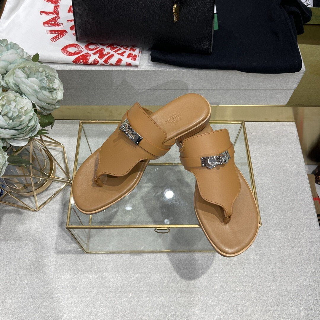(1:1 replica) Hermes Elixir Neo Sandal Brown For Women, Women s Shoes