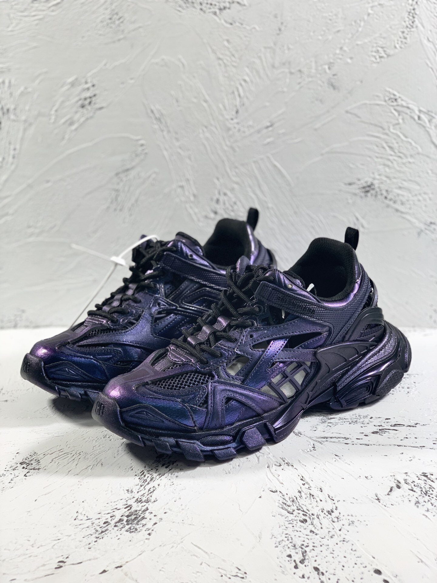 (1:1 replica) Balenciaga Track.2 Clear Sole Trainers Purple For Women