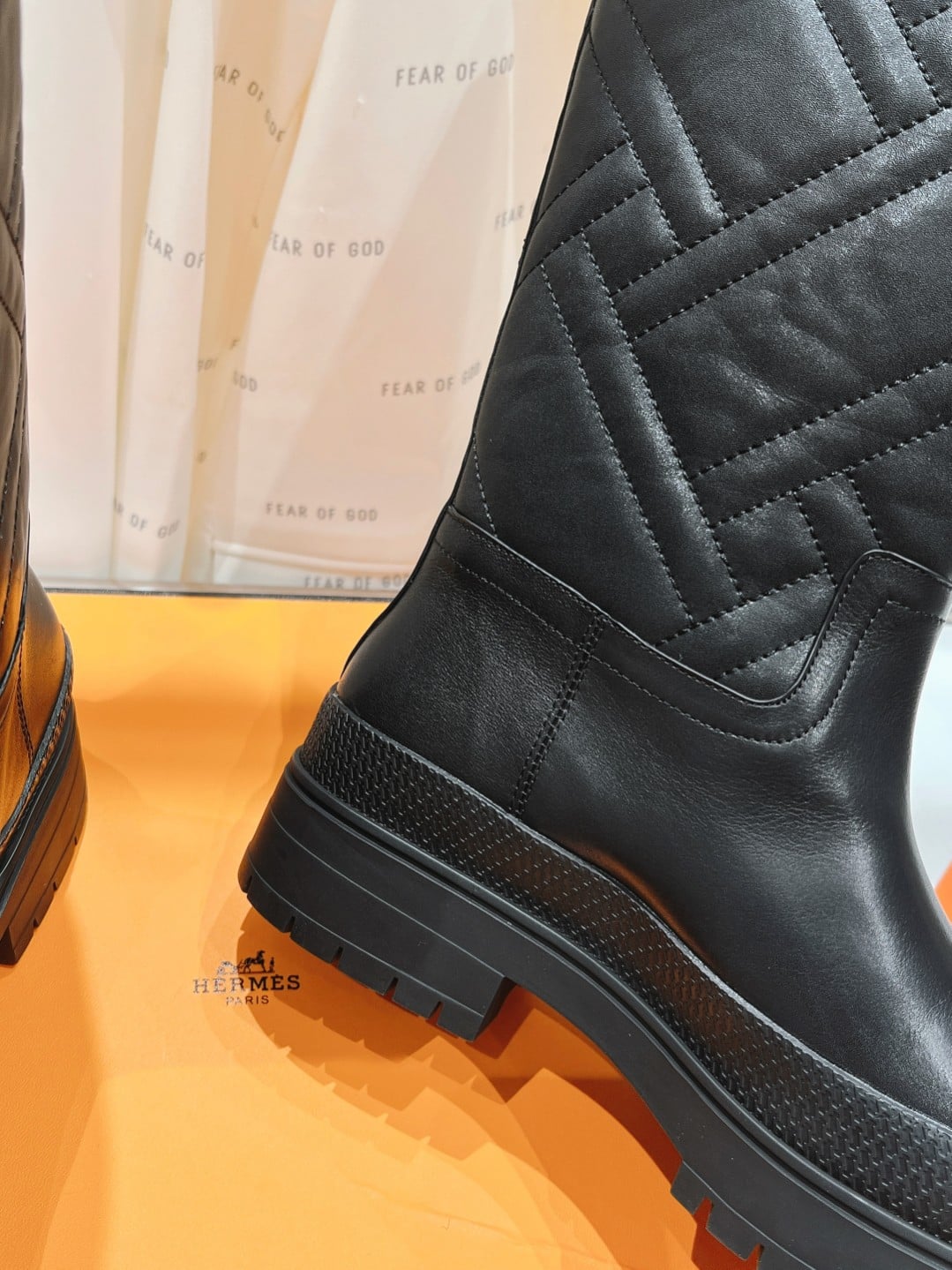 (1:1 replica) Hermes Fuji Boot Black For Women H222048Z 02350