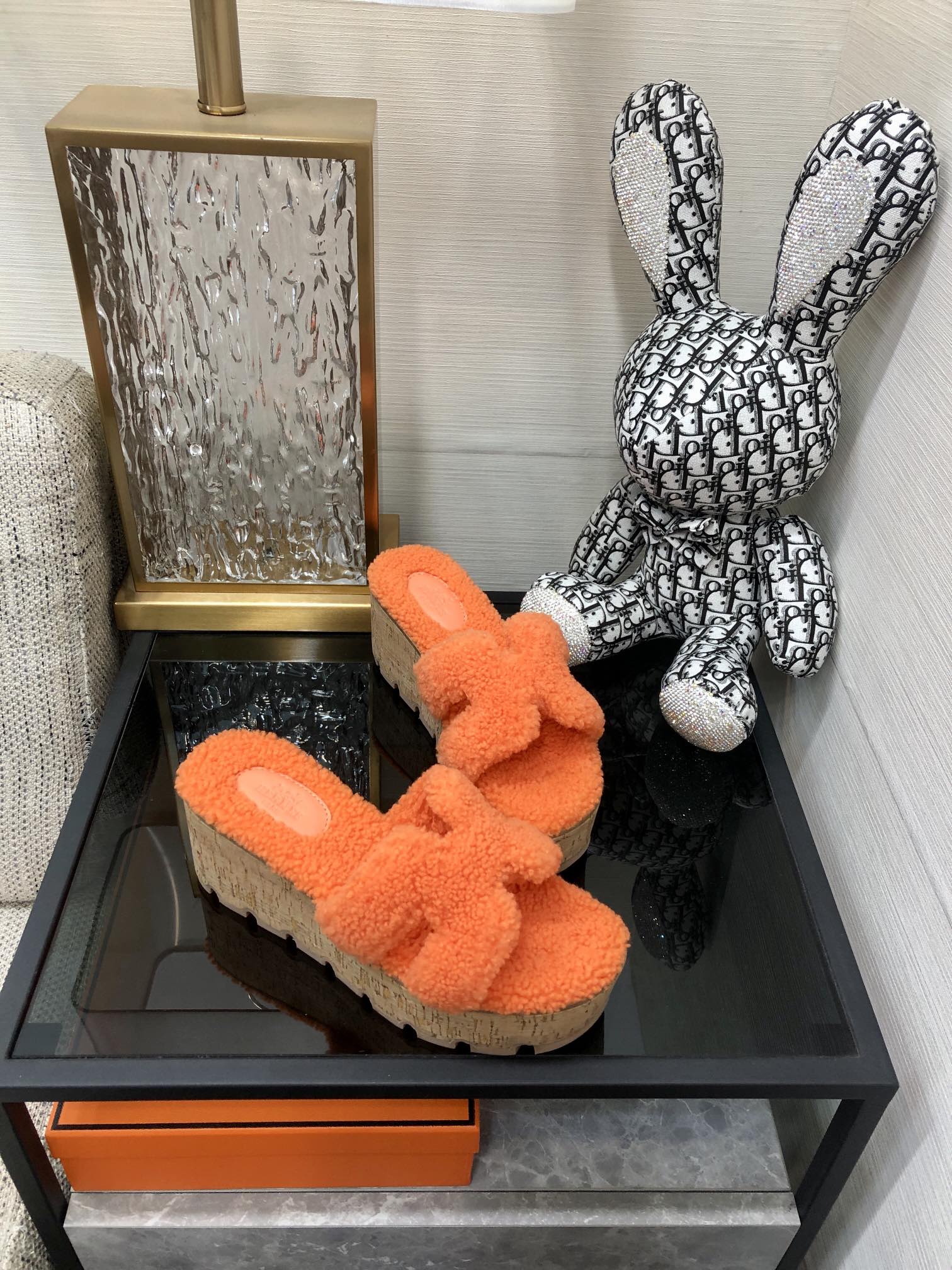 (1:1 replica) Hermes Figari Sandal Orange For Women