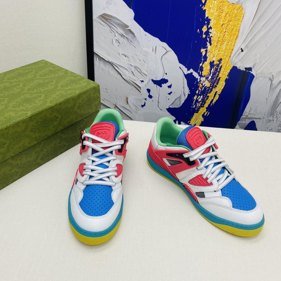 (1:1 replica) Gucci Women s Gucci Basket Sneaker By Fabrics And Multicolor For Women GG