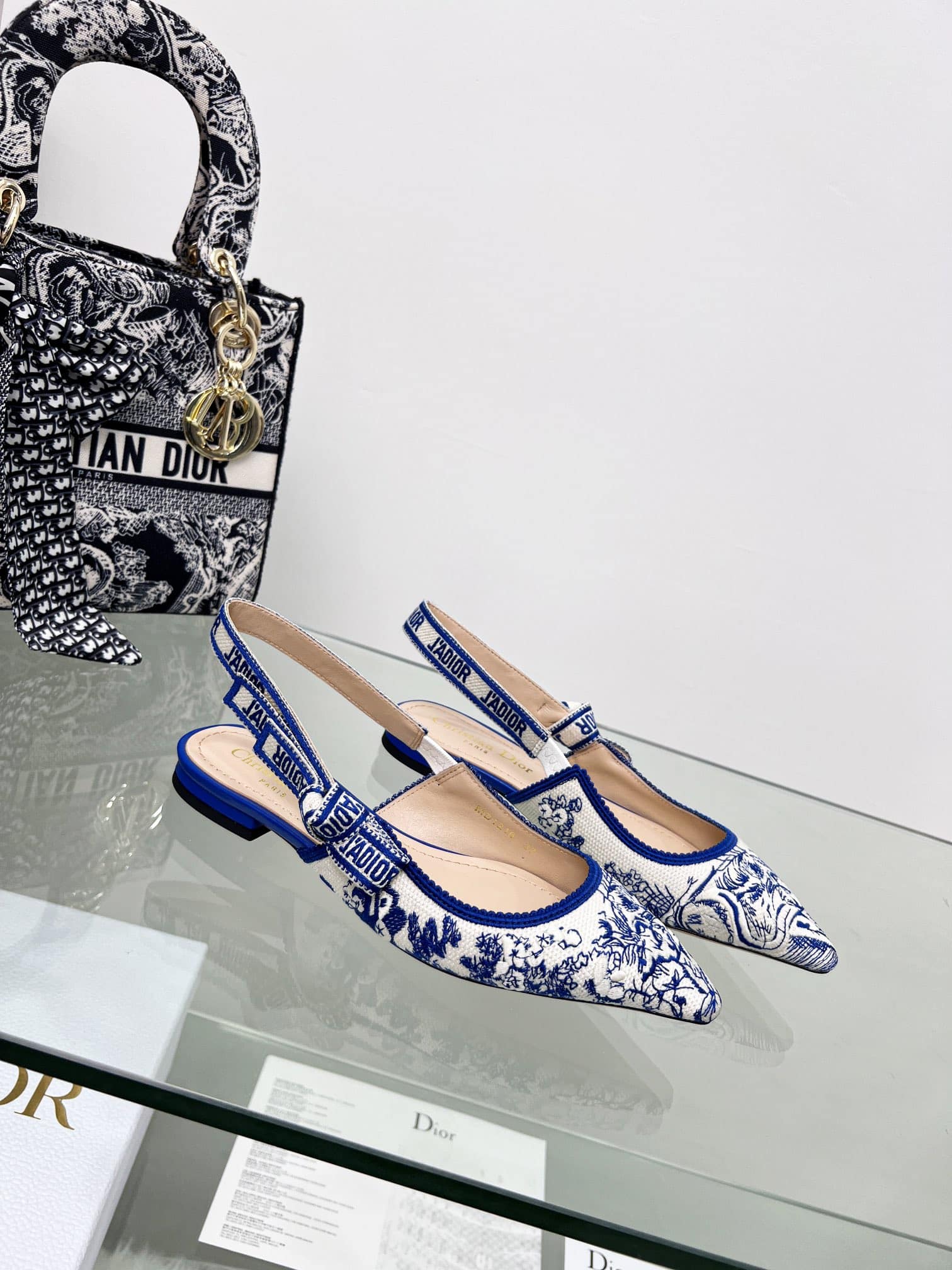 (1:1 replica) Christian Dior Women s J Adior Slingback Pump Bright Blue For Women CD 0.7in/ 2cm