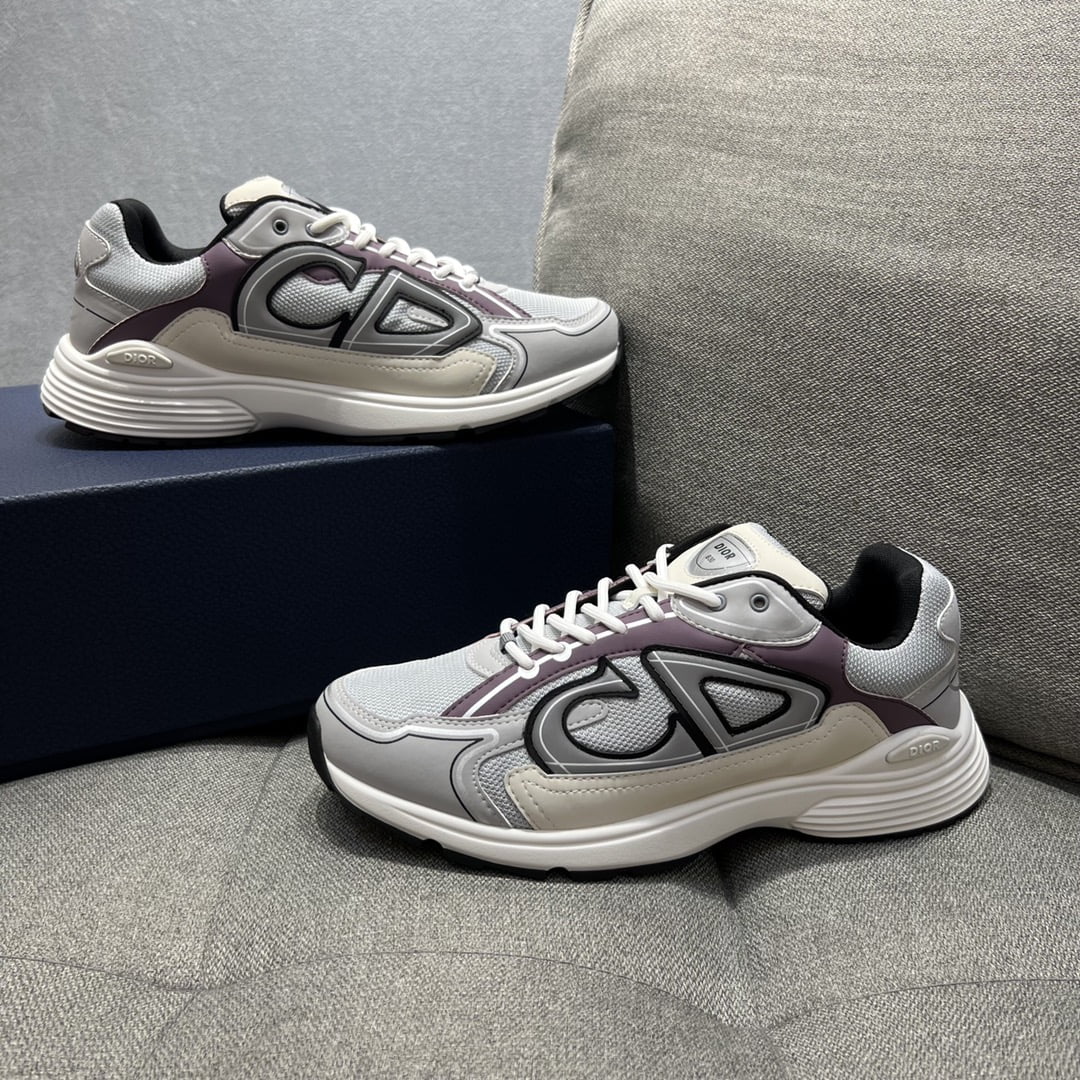 (1:1 replica) Christian Dior Women s B30 Sneaker Gray Mesh And Lavender For Women CD