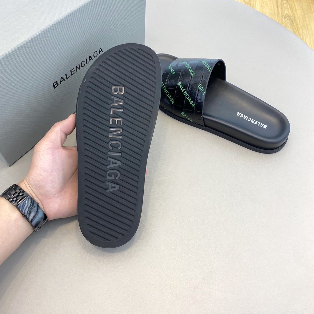 (1:1 replica) Balenciaga Slide Sandal Black For Women