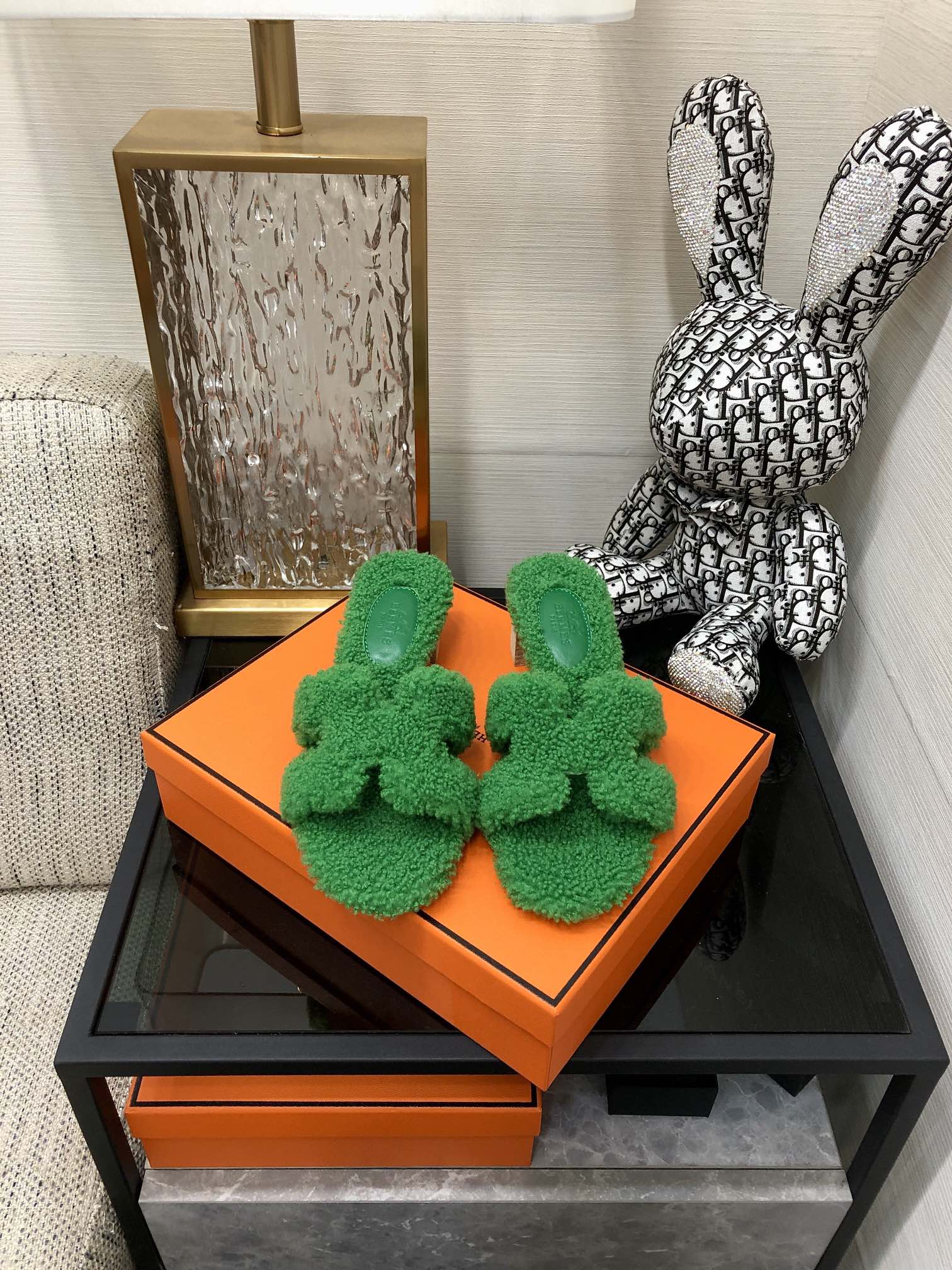 (1:1 replica) Hermes Oasis Sandal Green For Women 1.97in/5cm