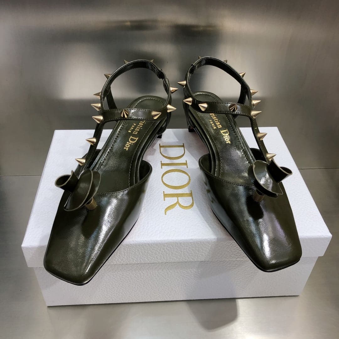 (1:1 replica) Christian Dior Women s Rose Fantastique Pump Green For Women CD 1.5in/4cm