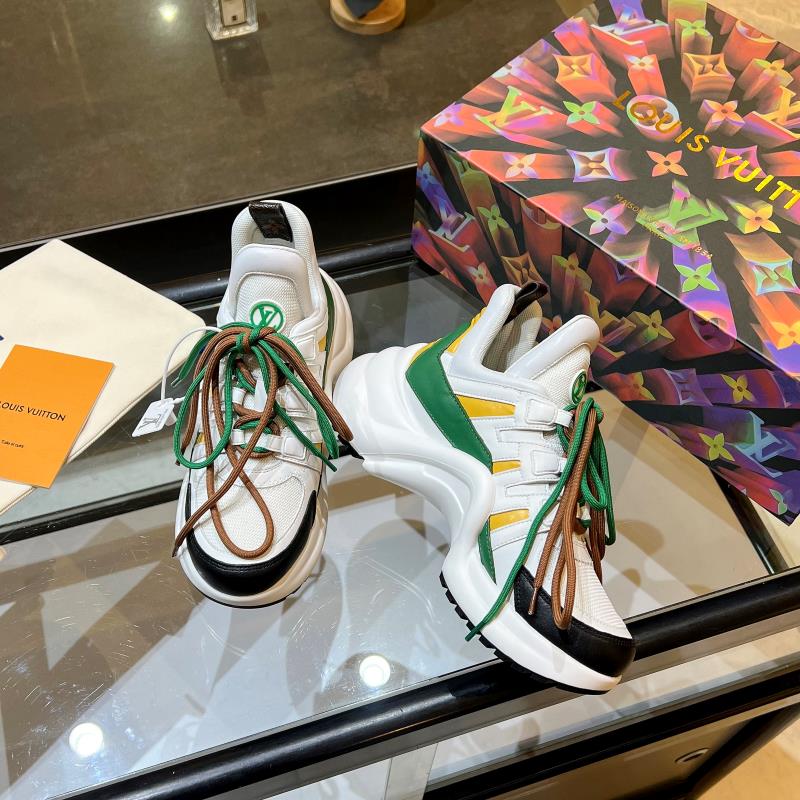 (1:1 replica) Louis Vuitton Women s LV Archlight Sneaker White And Green For Women LV