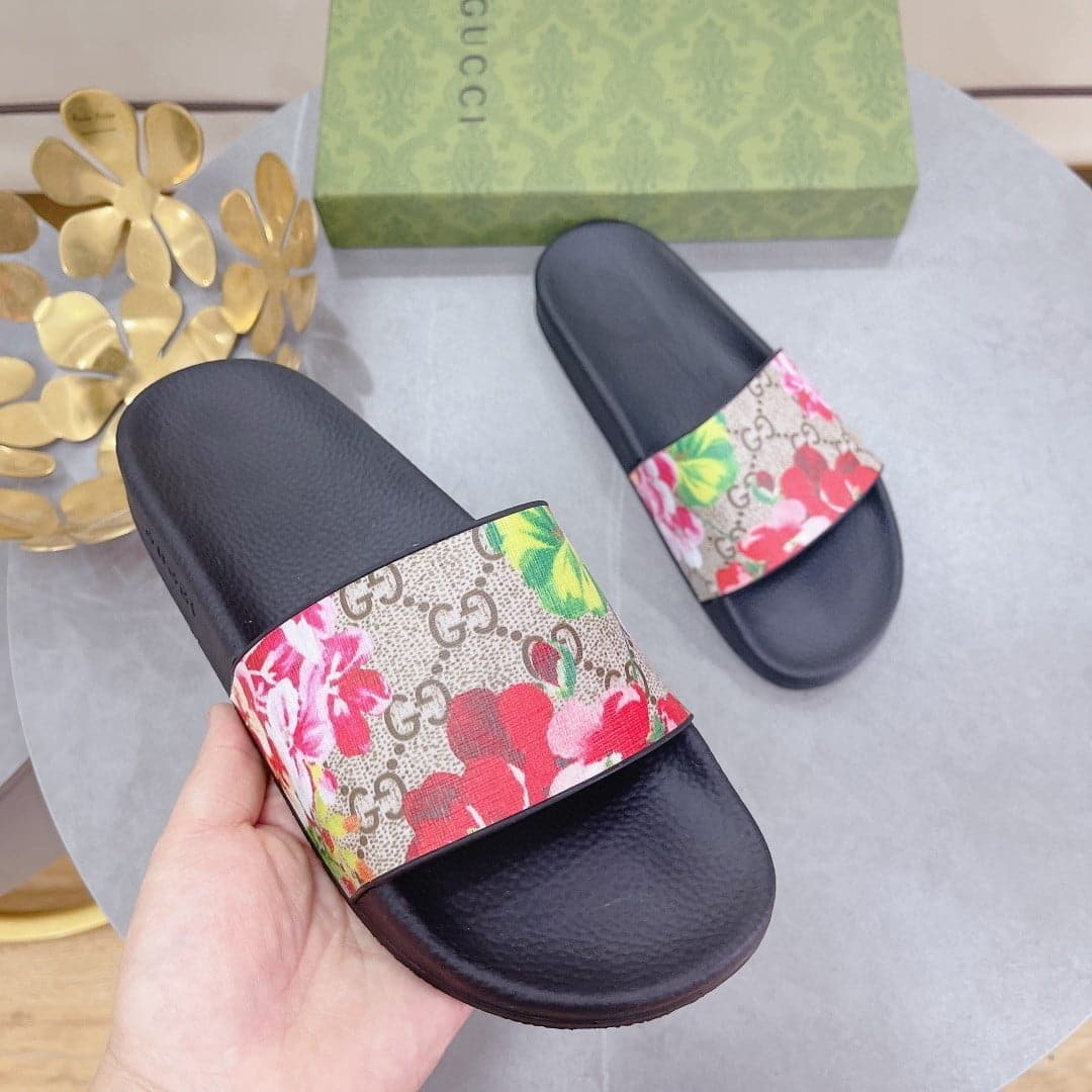 (1:1 replica) Gucci Women s Slides Bloom Print Red For Women 408508 G2200 8919