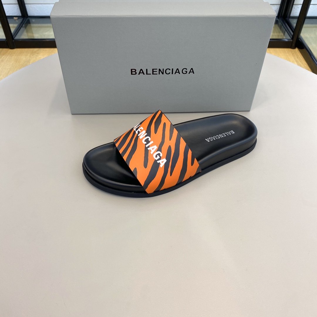 (1:1 replica) Balenciaga Slide Sandal Orange For Women