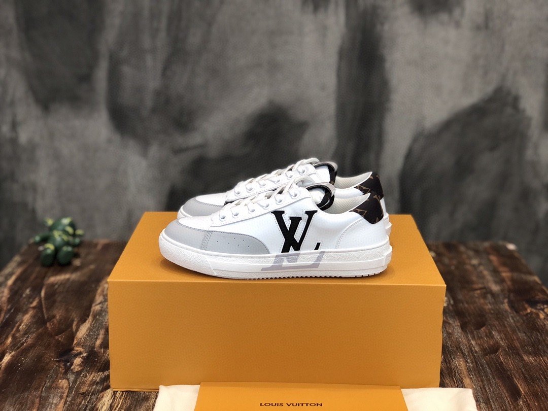 (1:1 replica) Louis Vuitton Charlie Sneaker Mix Of Recycled And Bio-Based Sustainable Materials Cacao Brown For Women LV 1A9JN8