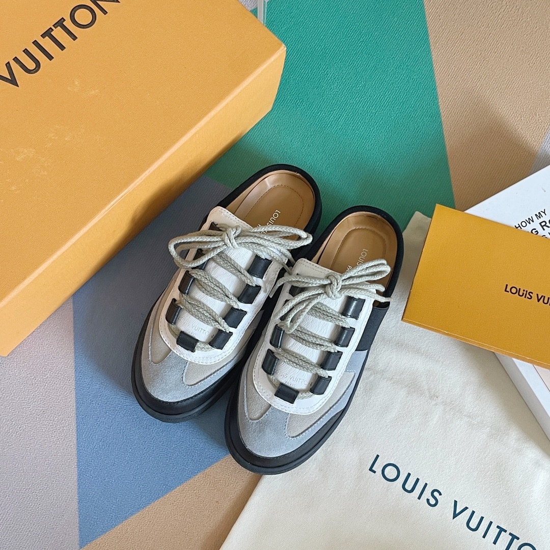 (1:1 replica) Louis Vuitton Women s Lous Sneakers Black For Women LV