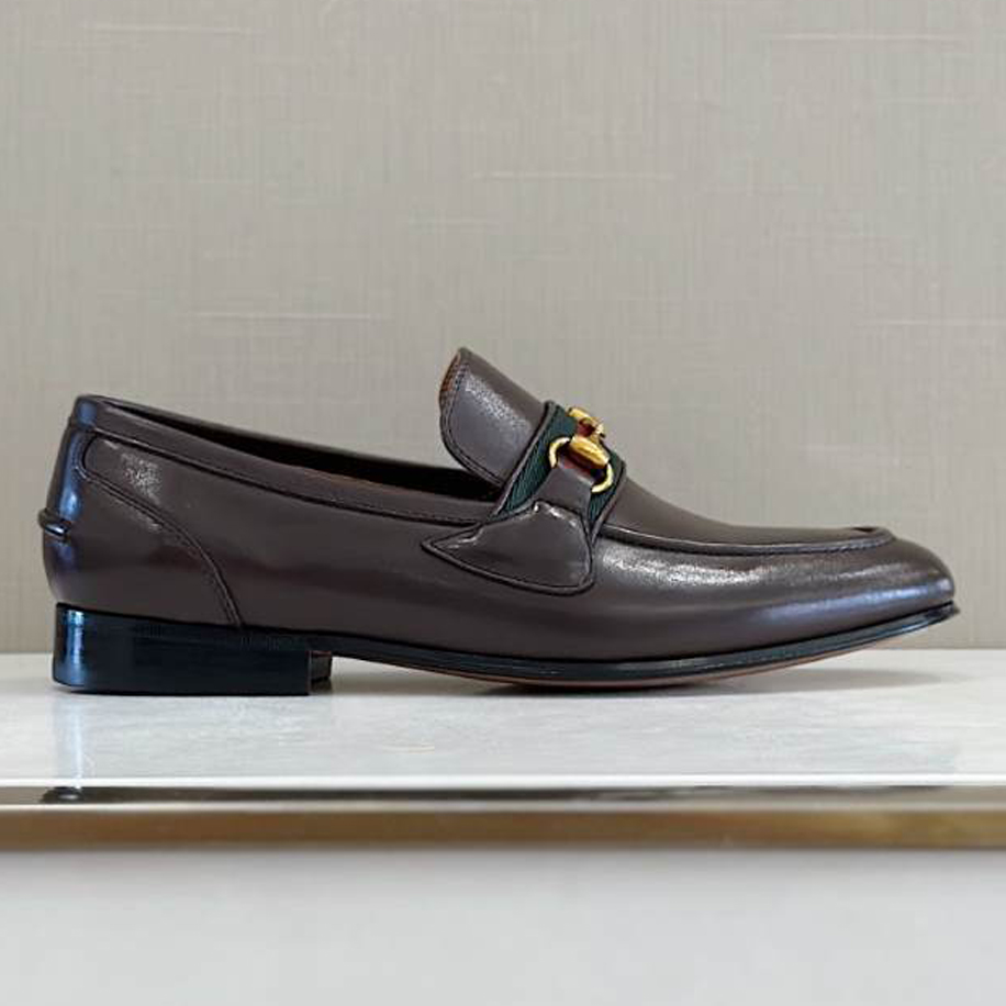 (1:1 replica) Gucci Men Horsebit Brown Loafer GL089