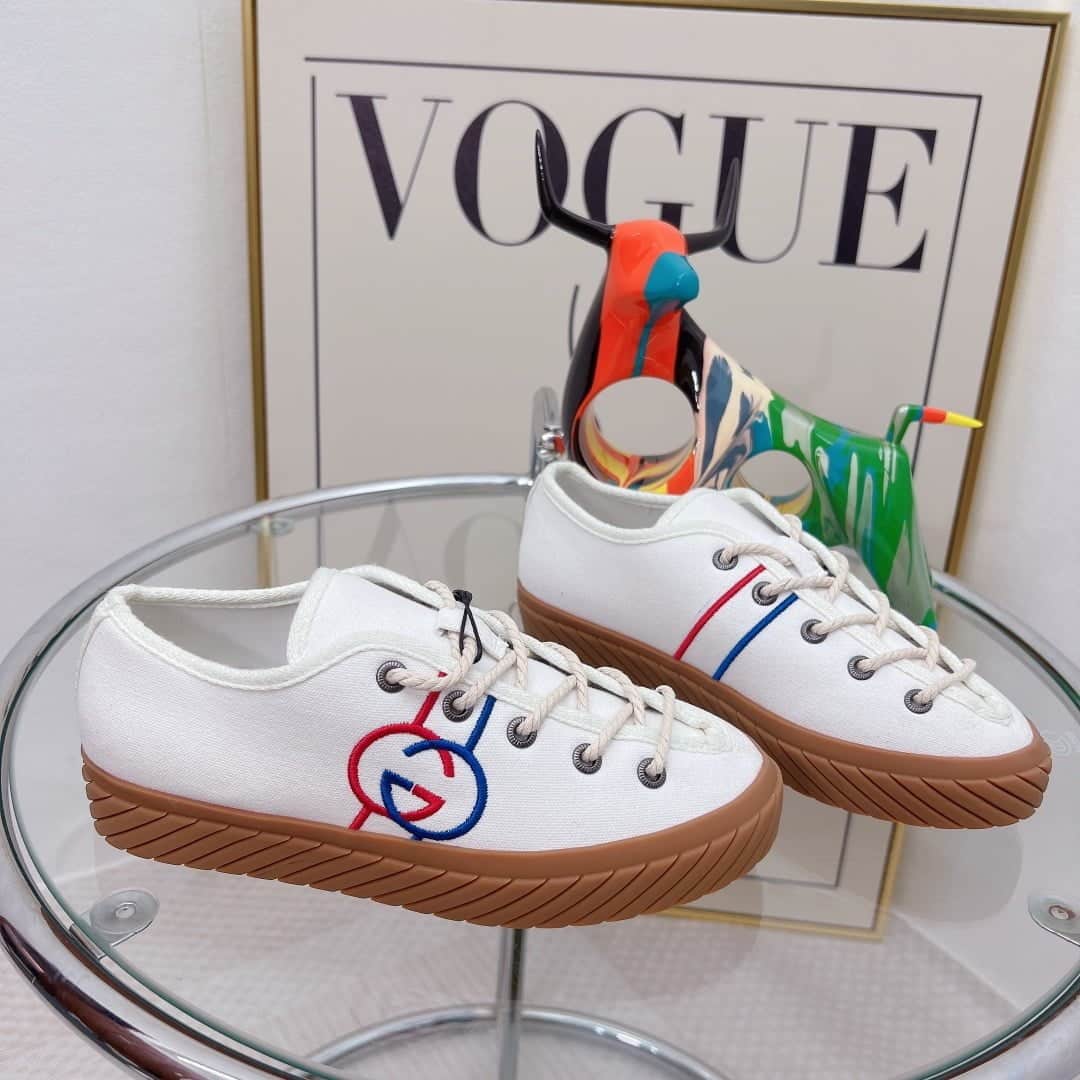 (1:1 replica) Gucci Women s Interlocking G Sneaker White For Women GG