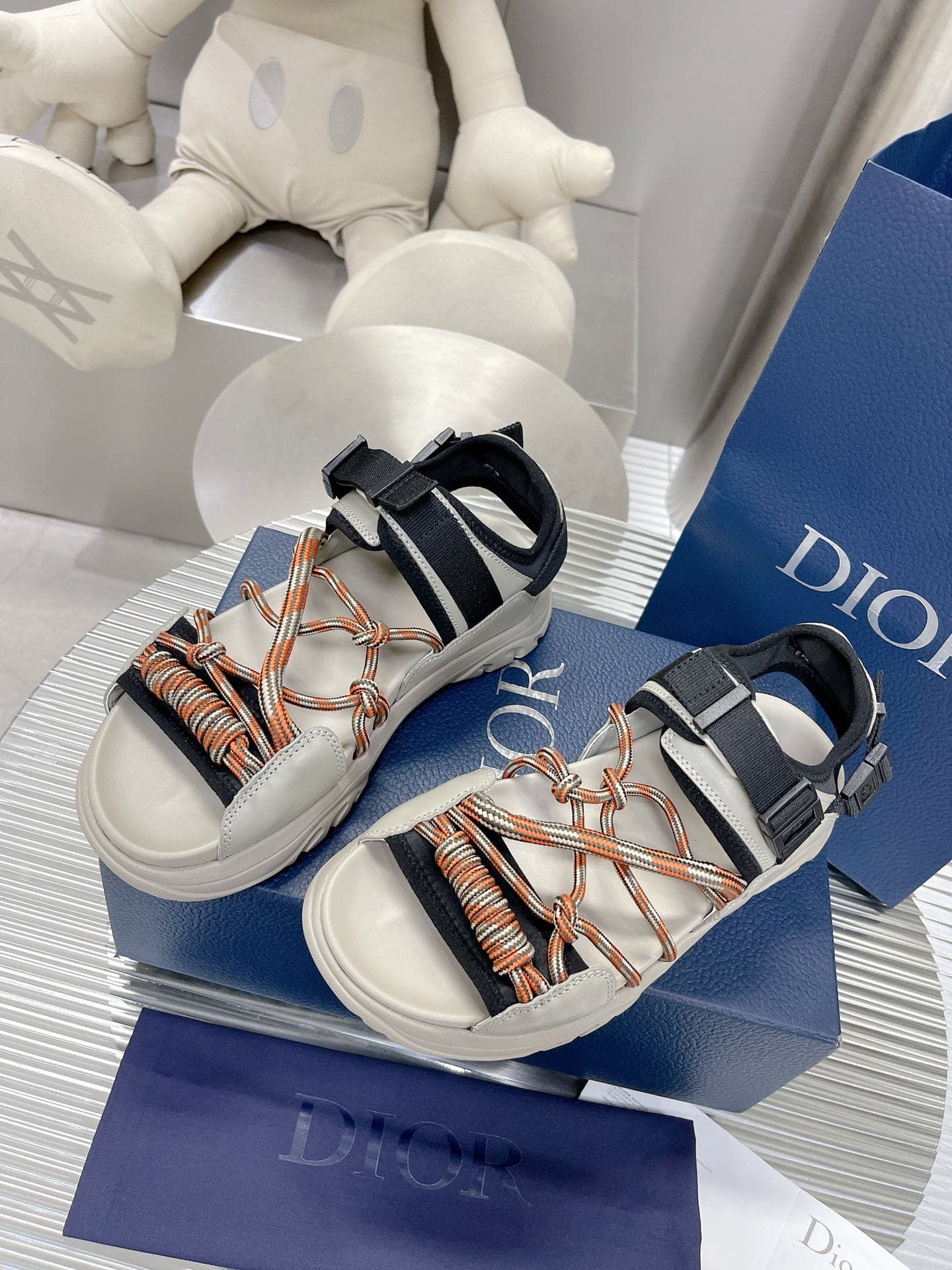 (1:1 replica) Christian Dior Women s Dior H-Town Sandal White For Women CD
