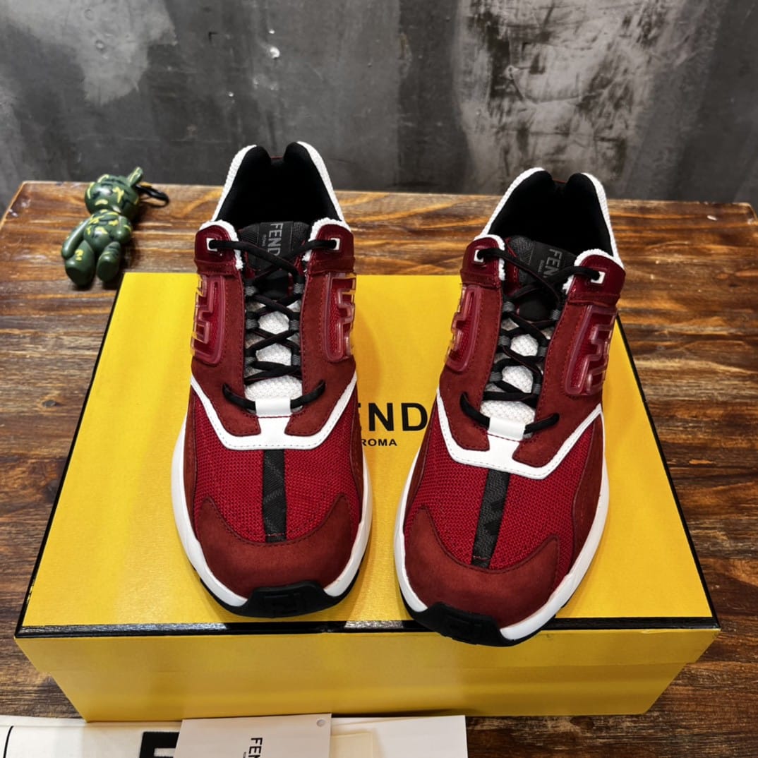 (1:1 replica) Fendi Nubuck Faster Red For Women
