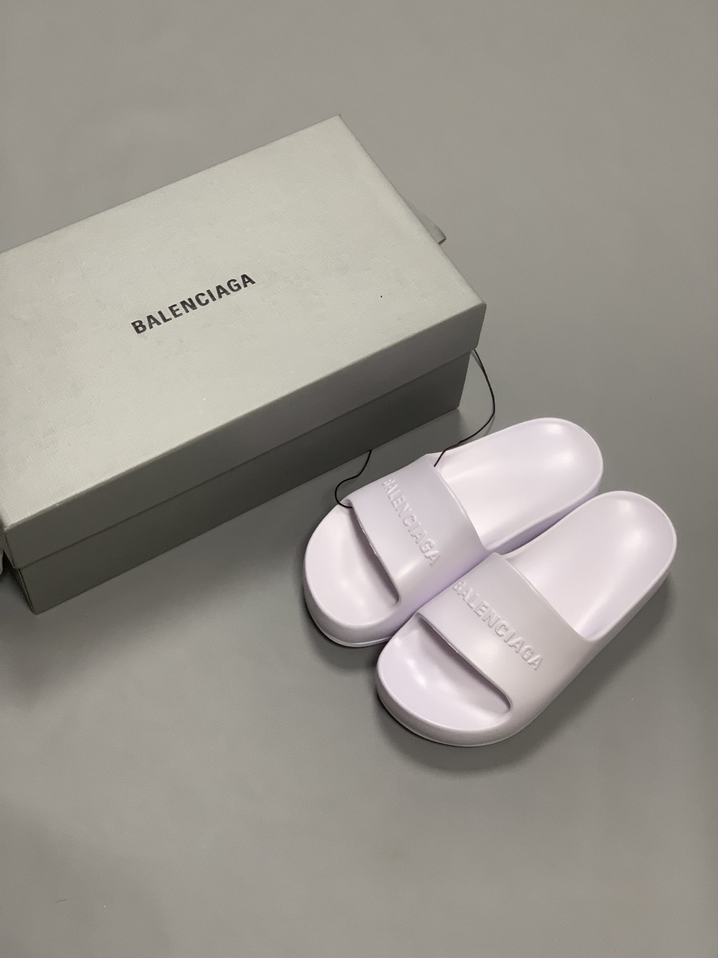 (1:1 replica) Balenciaga Pool Slide Sandal Light Purple For Women