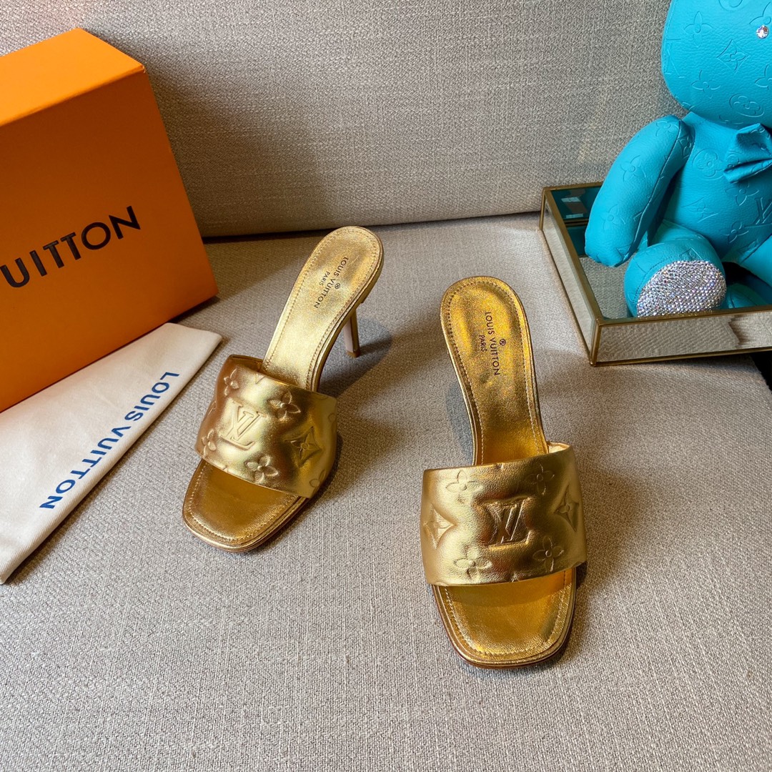 (1:1 replica) Louis Vuitton Women s Revival Mule Gold For Women LV 1A9Q5K