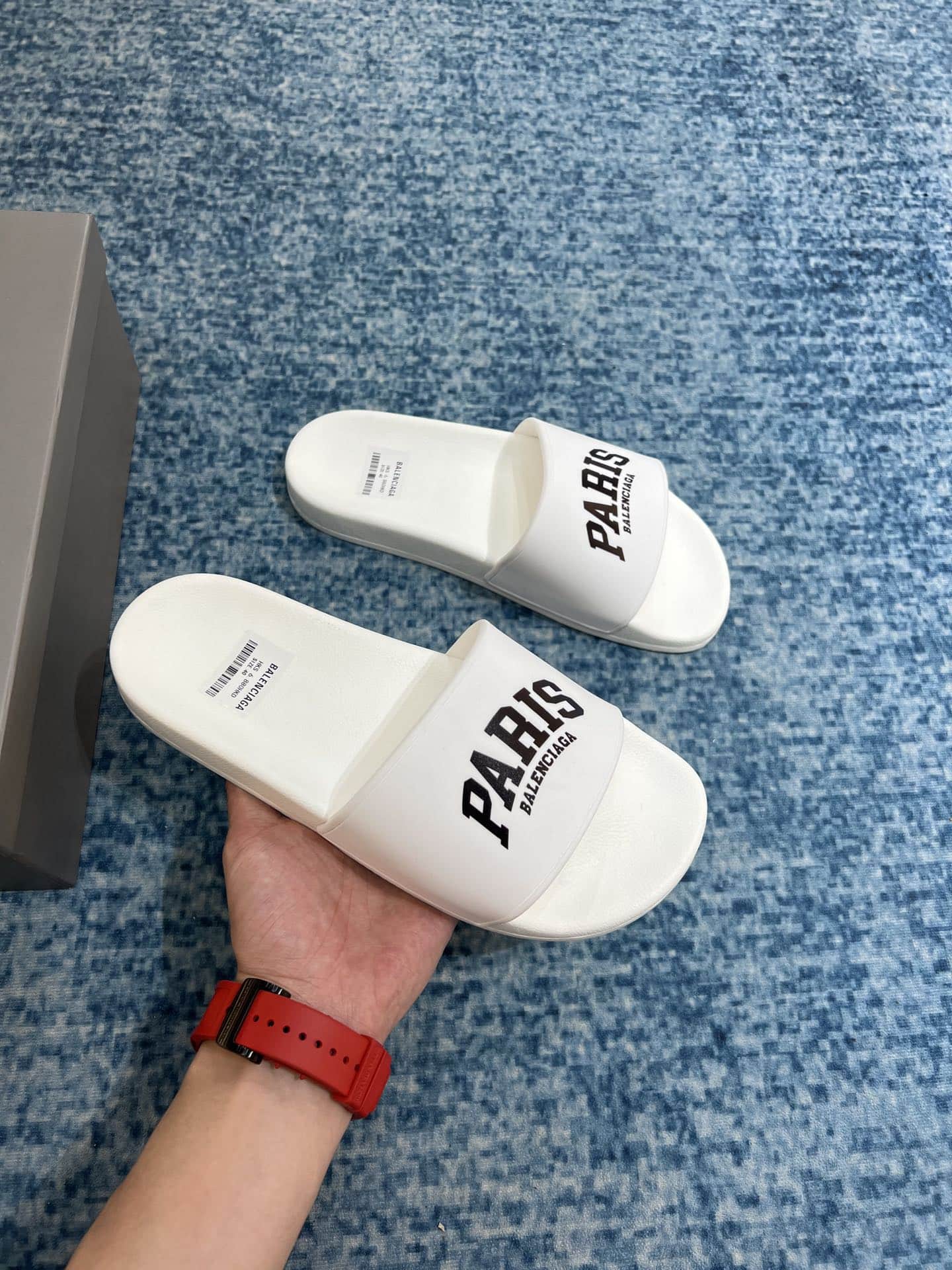 (1:1 replica) Balenciaga Pool Slide Sandal White For Women