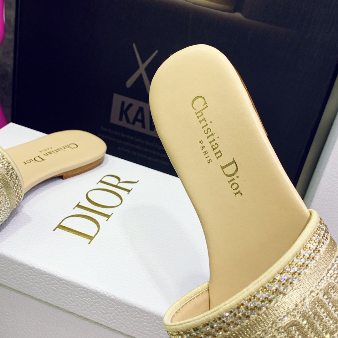 (1:1 replica) Christian Dior Women s Dway Slide Yellow For Women CD KCQ209LCS_S62K