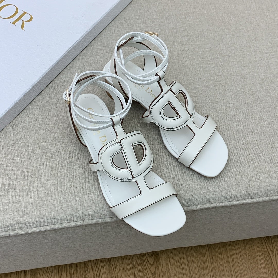 (1:1 replica) Christian Dior D Club Sandal 1.7 Inches White For Women CD