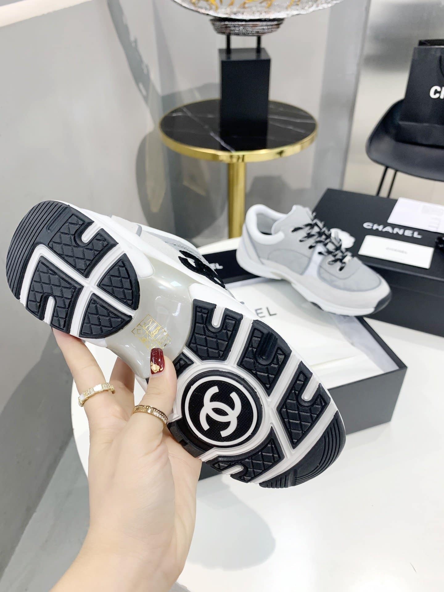 (1:1 replica) Chanel Sneakers Grey For Women, Women s Shoes