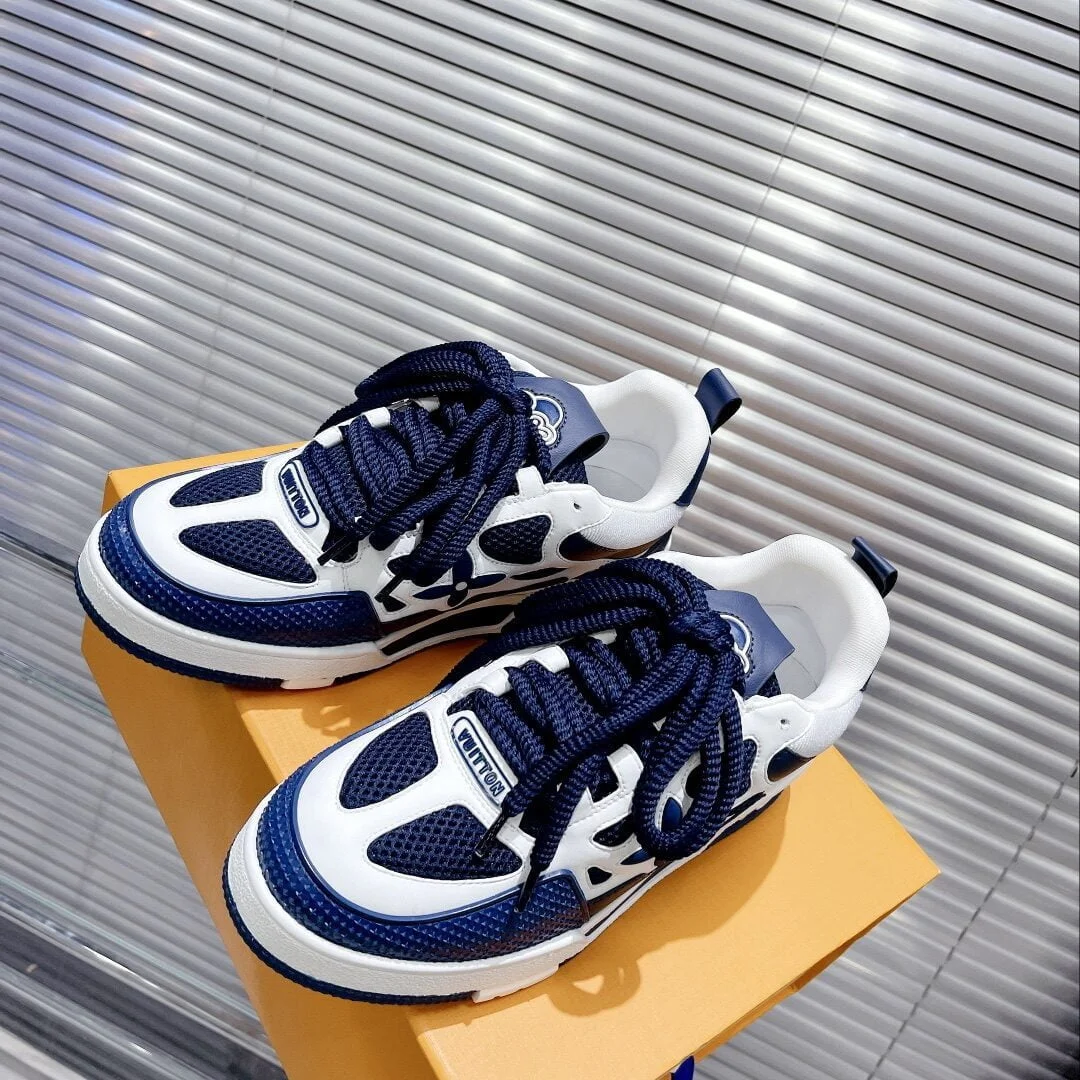 (1:1 replica) Louis Vuitton Women s Skate Sneakers Blue For Women LV