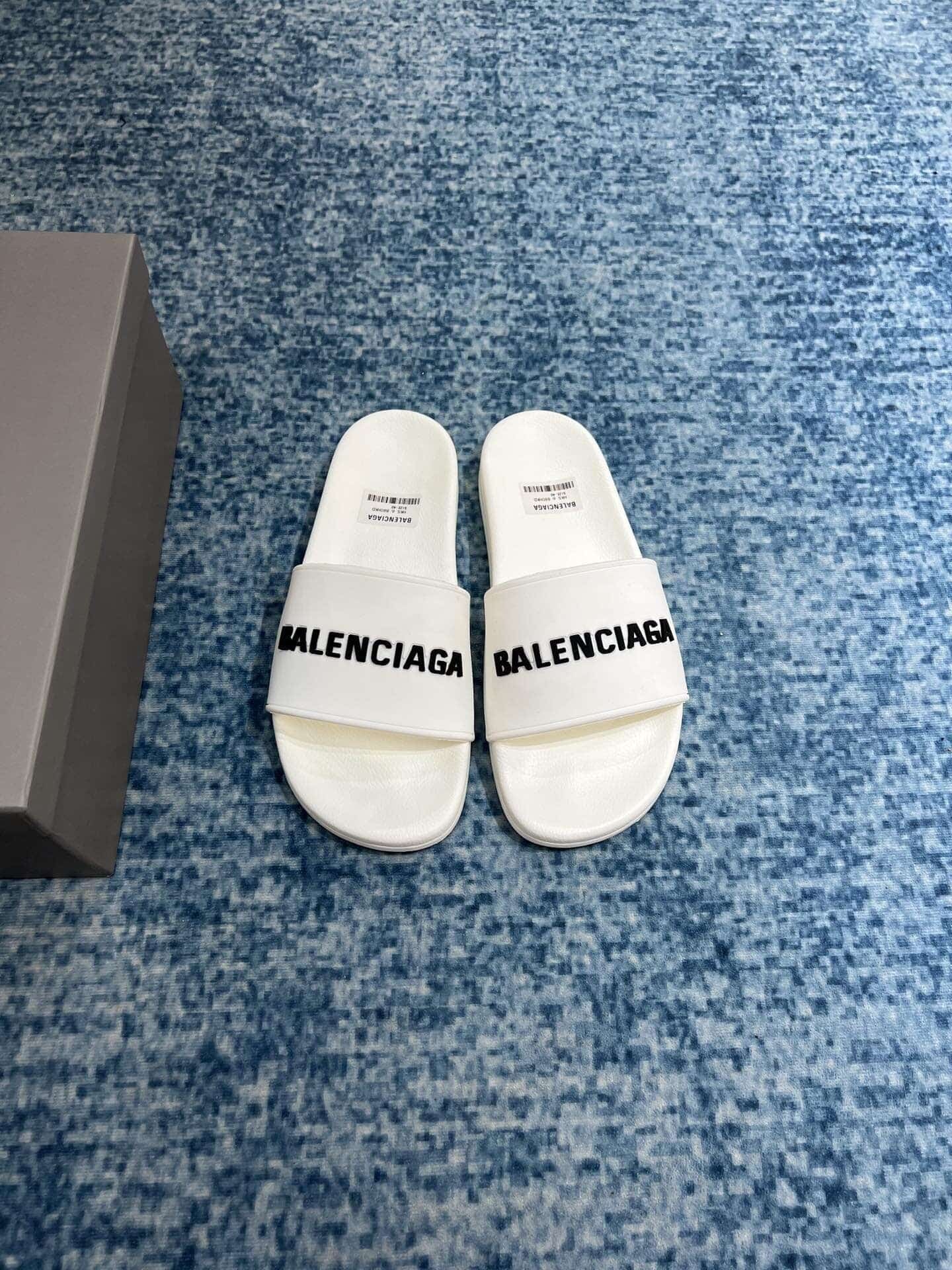 (1:1 replica) Balenciaga Pool Slide Sandal White For Women