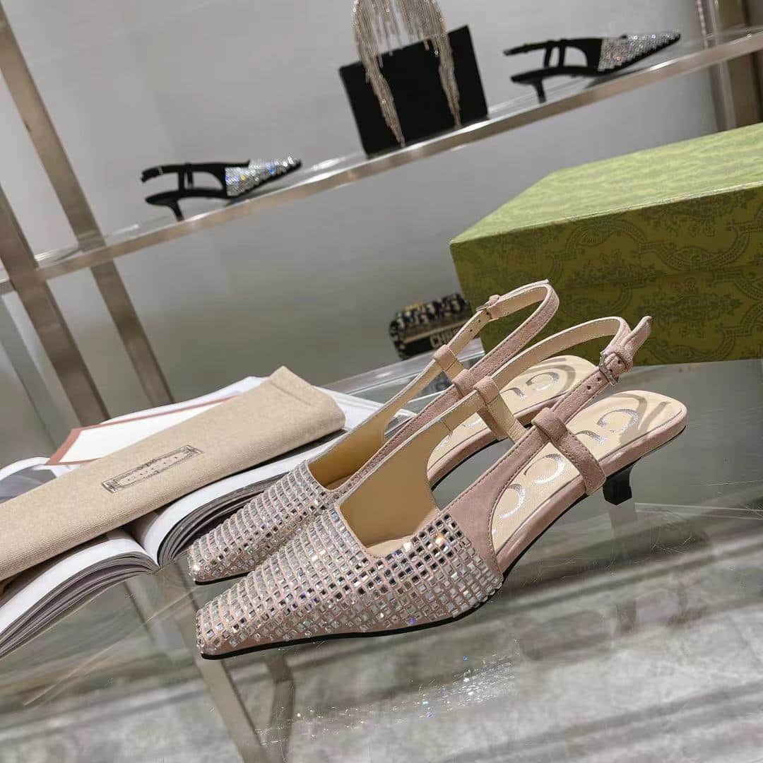 (1:1 replica) Gucci Women s GG Slingback Pump Beige For Women GG