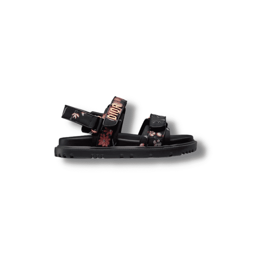 (1:1 replica) Dioract Sandal Black For Women KCQ549FWL_S900