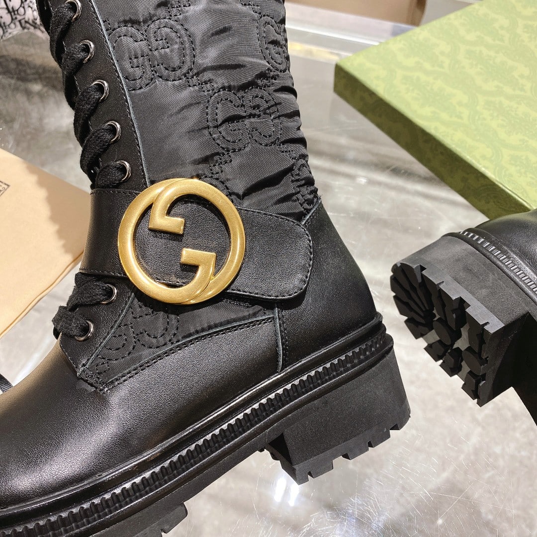 (1:1 replica) Gucci Blondie Women s Boot Black For Women GG