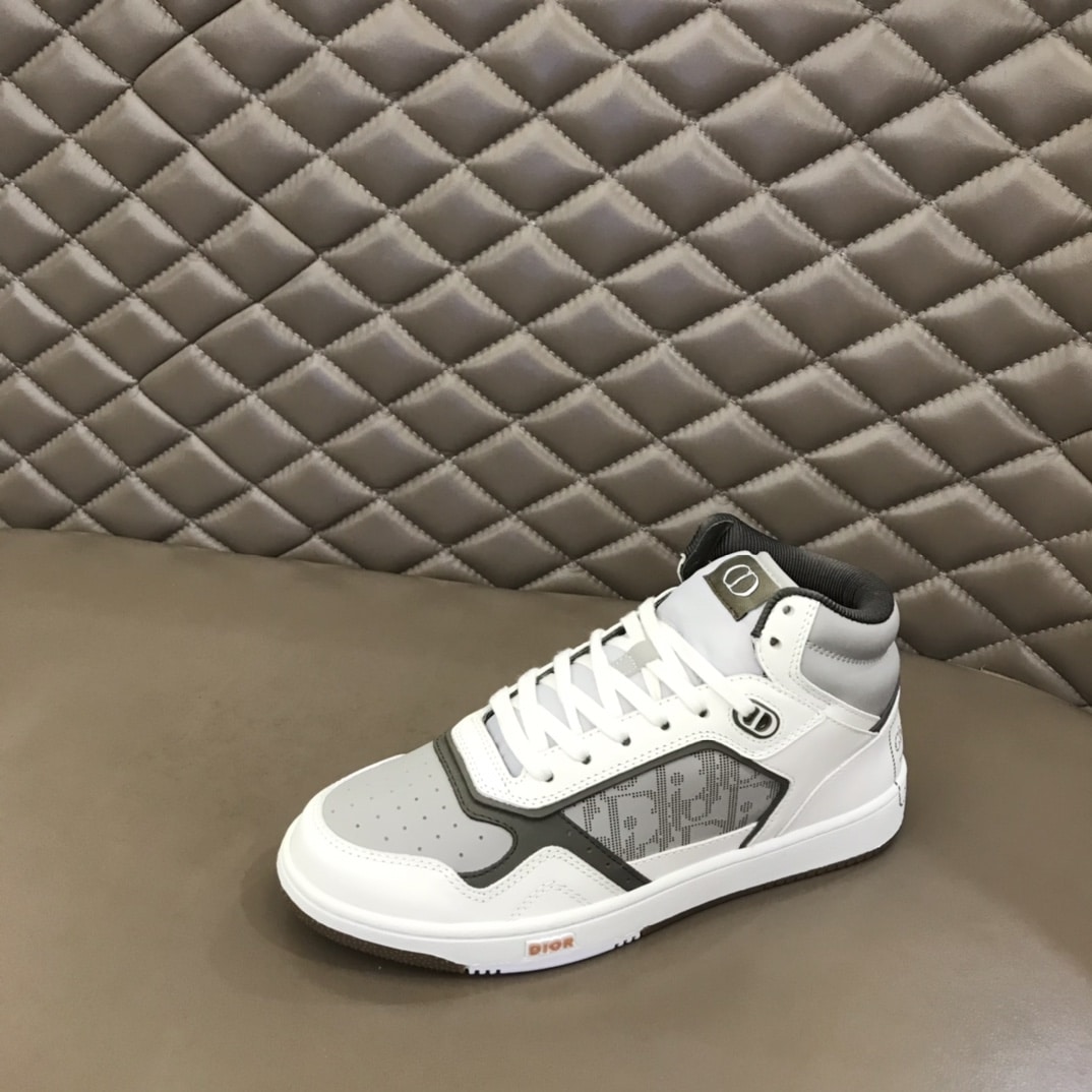 (1:1 replica) Christian Dior Women s B27 High-Top Sneaker Gray For Women CD