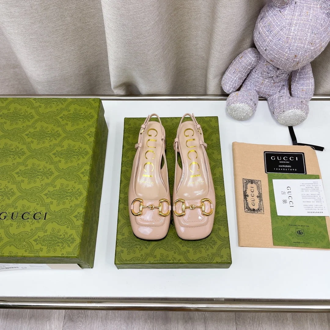 (1:1 replica) Gucci Women s Slingback With Horsebit Pink For Women GG