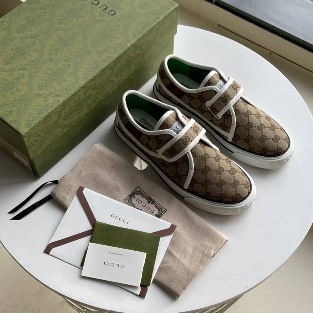 (1:1 replica) Gucci Women s Tennis 1977 Sneaker Brown Red For Women 692918
