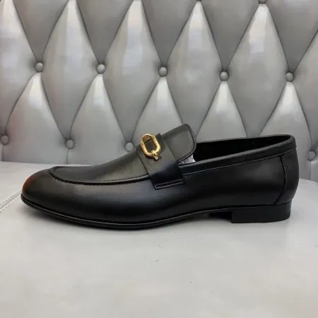 (1:1 replica) Hermes Men s Colette Loafers In Black Calfskin HM044