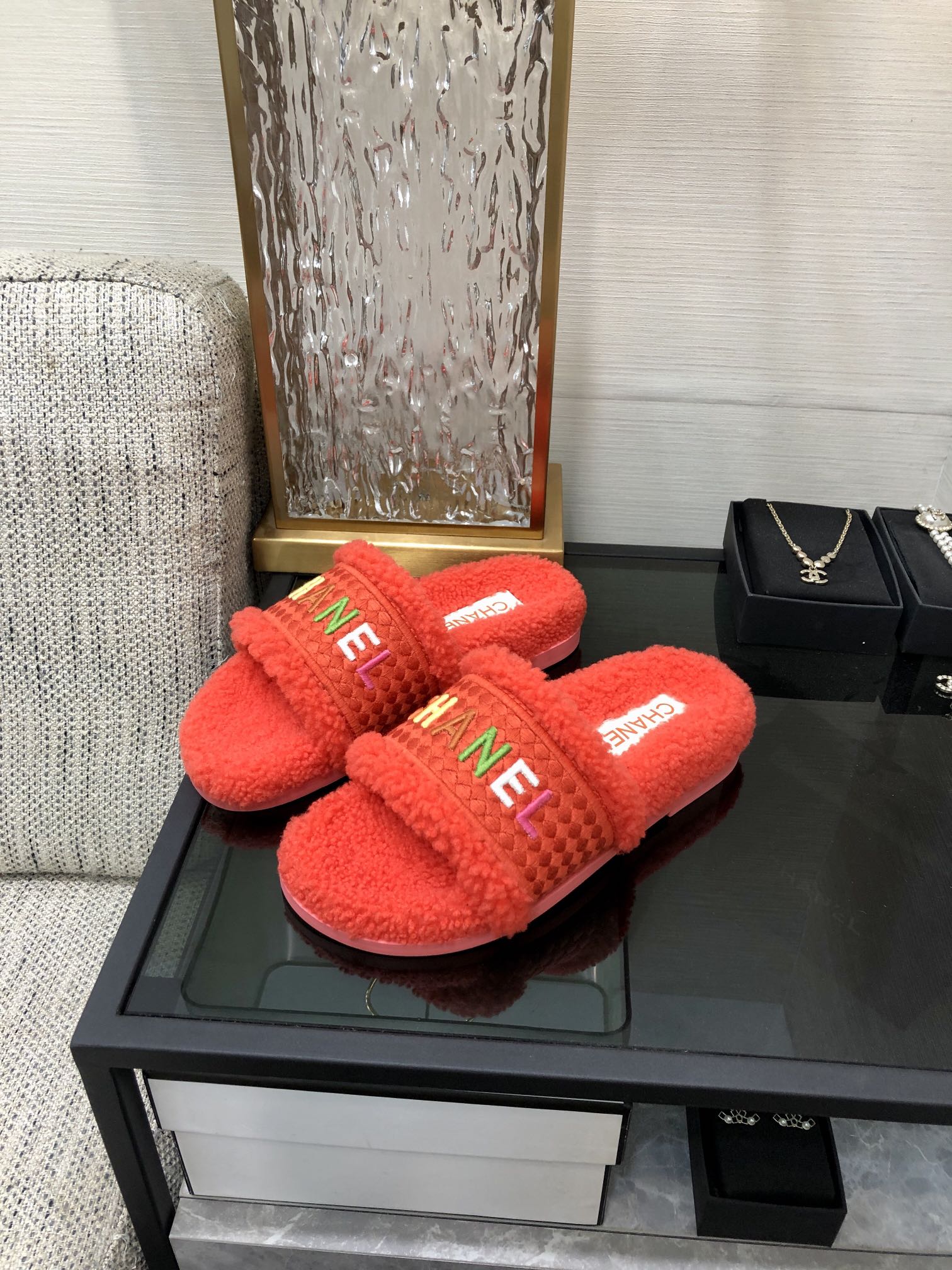 (1:1 replica) Chanel Women s Mules With Lining Red For Women 1.2in/3cm