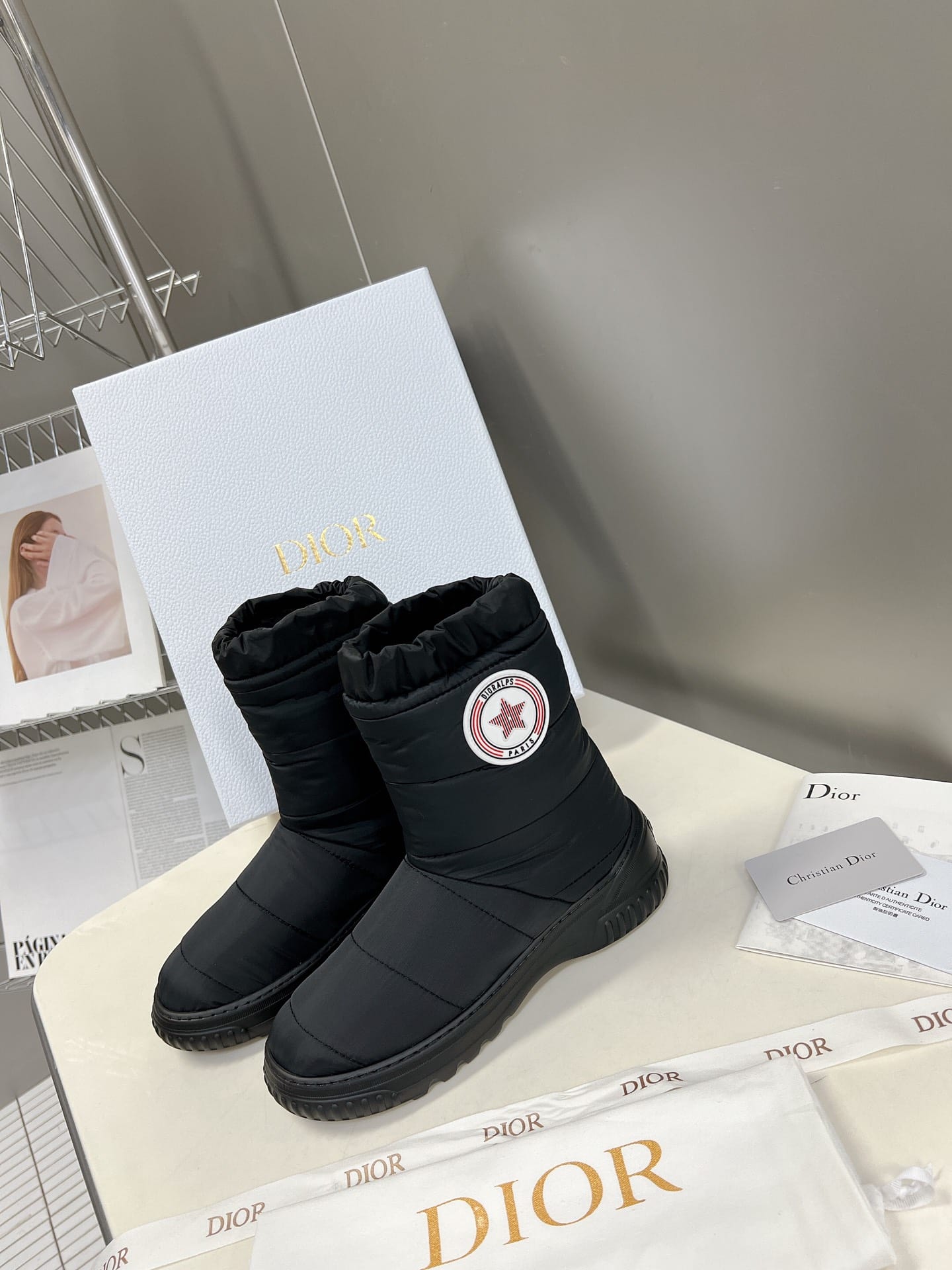 (1:1 replica) Christian Dior Women s Dior Frost Ankle Boot Black For Women CD