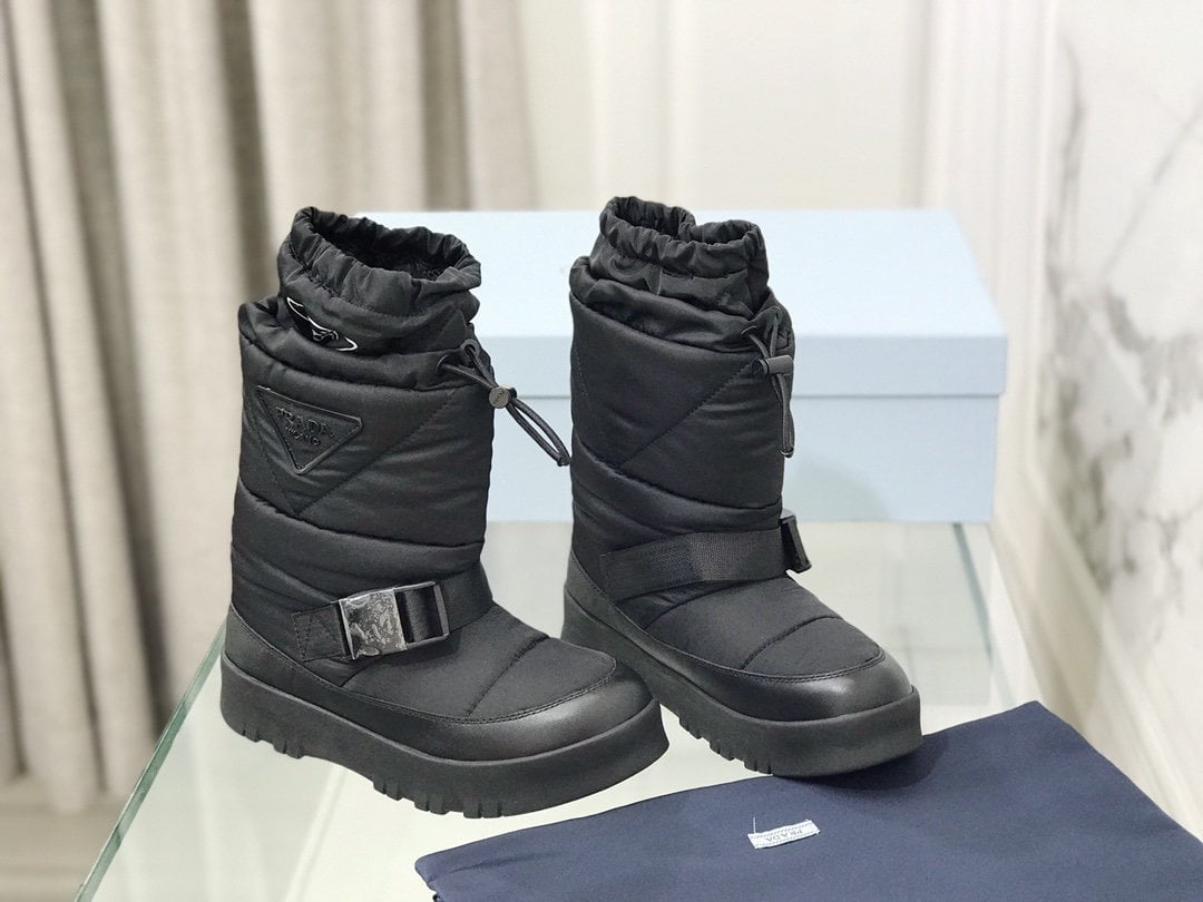 (1:1 replica) Prada Nylon Gabardine Booties Black For Women PRD 1U705M_3LFV_F0002_F_040