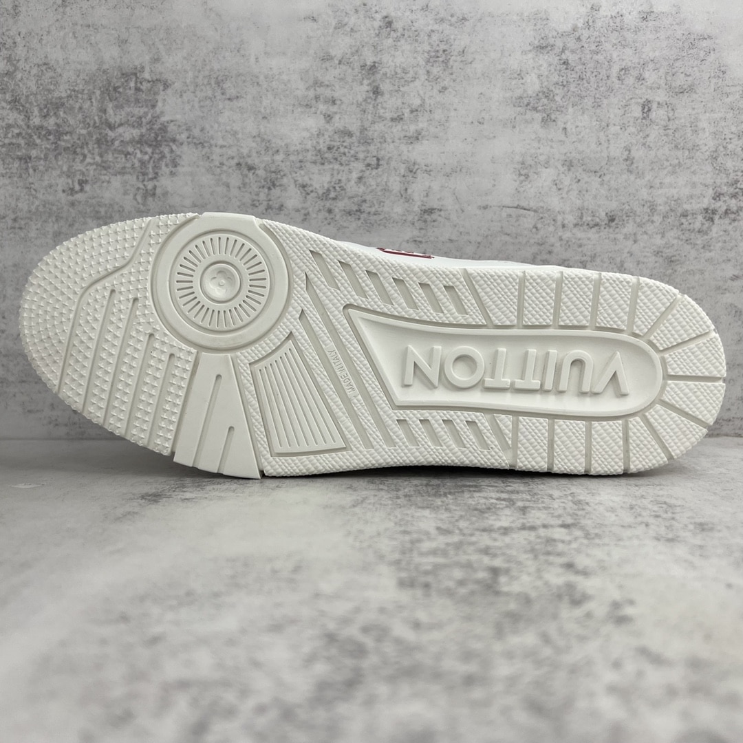 (1:1 replica) Louis Vuitton Women s LV Trainer Sneaker Red For Women LV