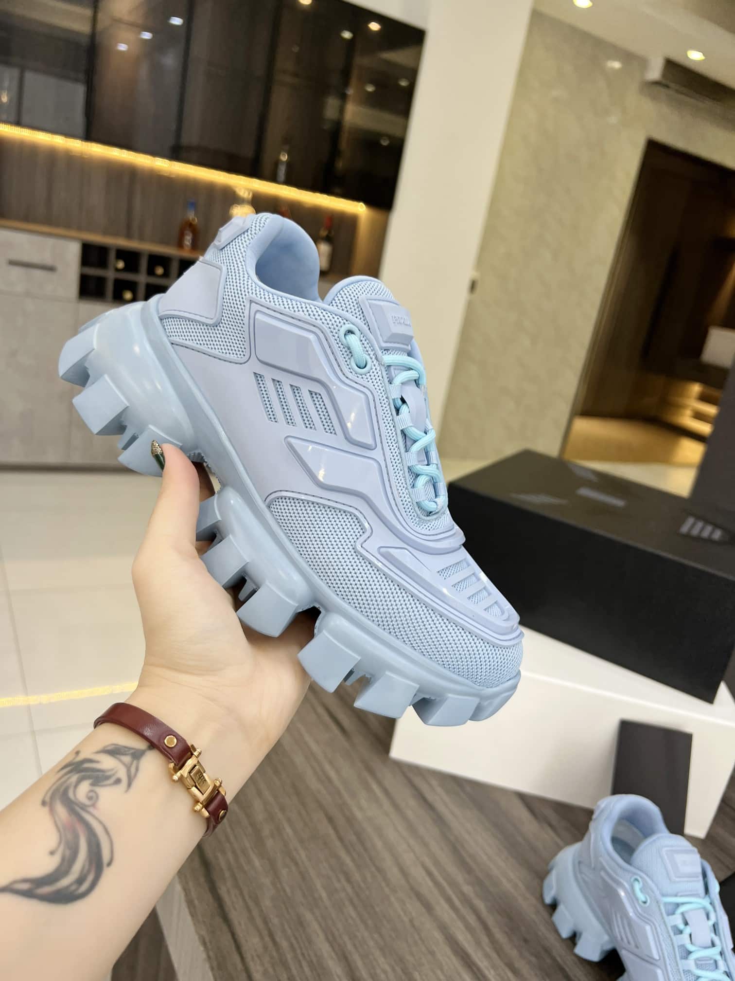 (1:1 replica) Prada Cloudbust Thunder Sneakers Blue For Women PRD 1E819L_3KR2_F0076_F_050