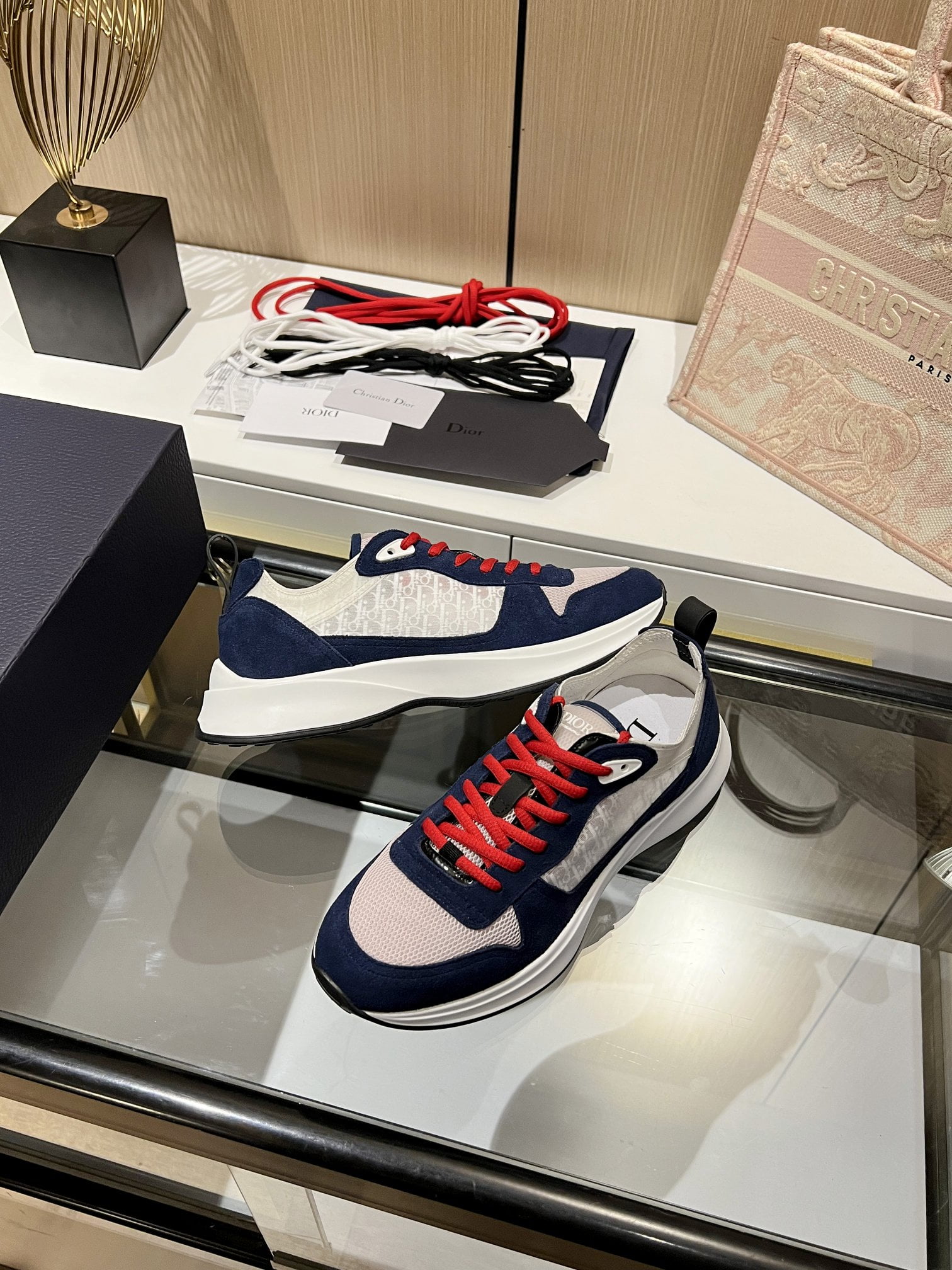 (1:1 replica) Christian Dior Women s B25 Runner Sneaker Blue For Women CD