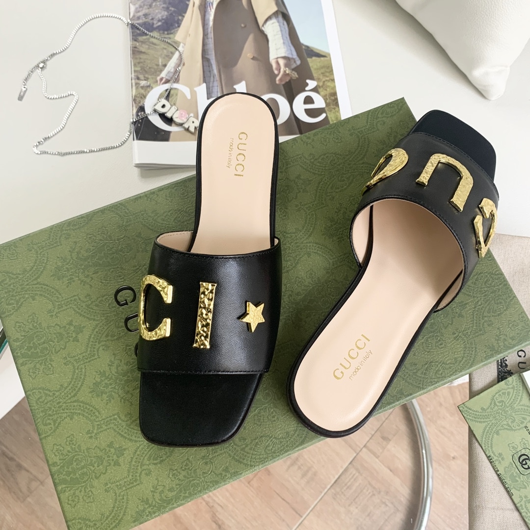 (1:1 replica) Gucci Women s Gucci Slide Black For Women GG