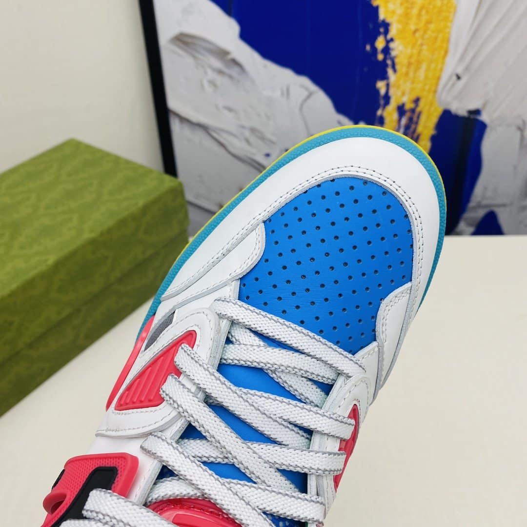 (1:1 replica) Gucci Women s Gucci Basket Sneaker By Fabrics And Multicolor For Women GG