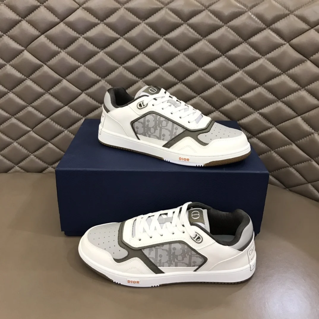 (1:1 replica) Christian Dior Women s B27 Low-Top Sneaker Gray And White For Women CD