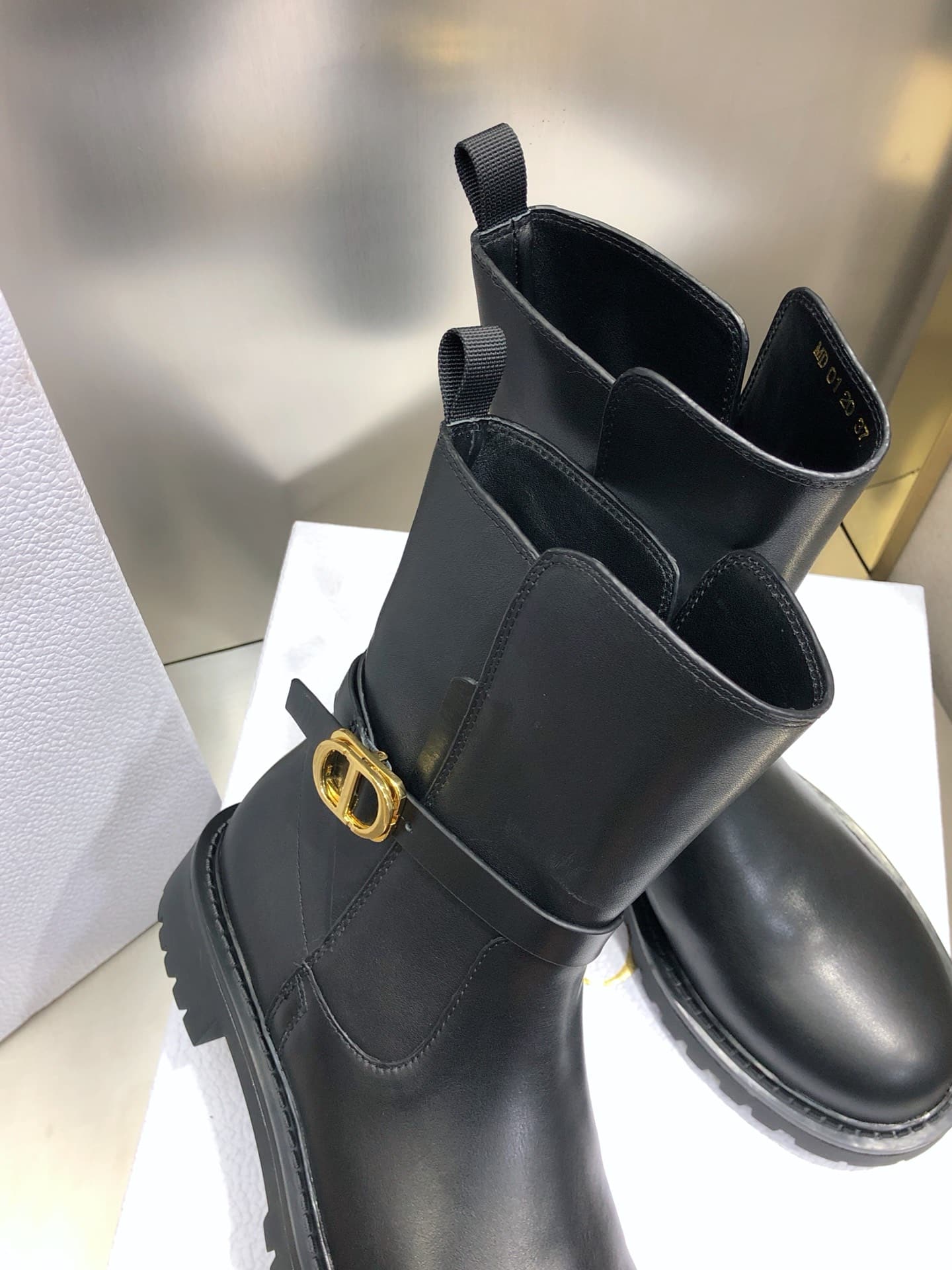 (1:1 replica) Christian Dior Women s Dior Empreinte Ankle Boot Black For Women CD KDI613VEA_S900