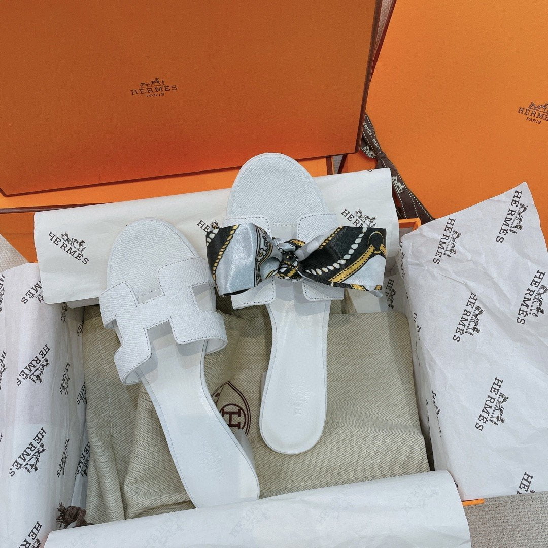 (1:1 replica) Hermes Oasis Sandal White For Women, Women s Shoes H151215Z