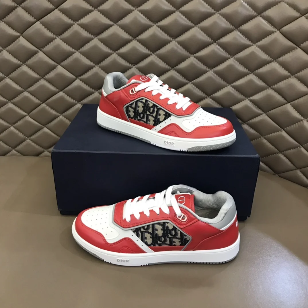 (1:1 replica) Christian Dior Women s B27 Low-Top Sneaker Red For Women CD
