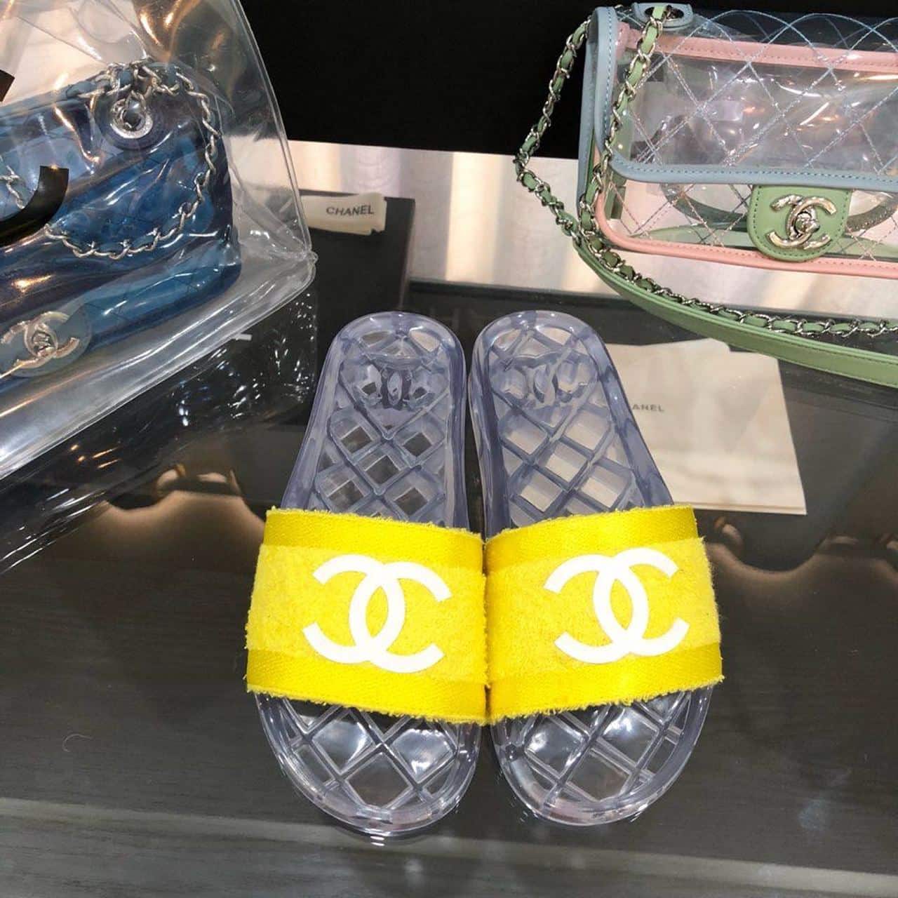 (1:1 replica) Chanel Mules Yellow For Women, Women s Shoes