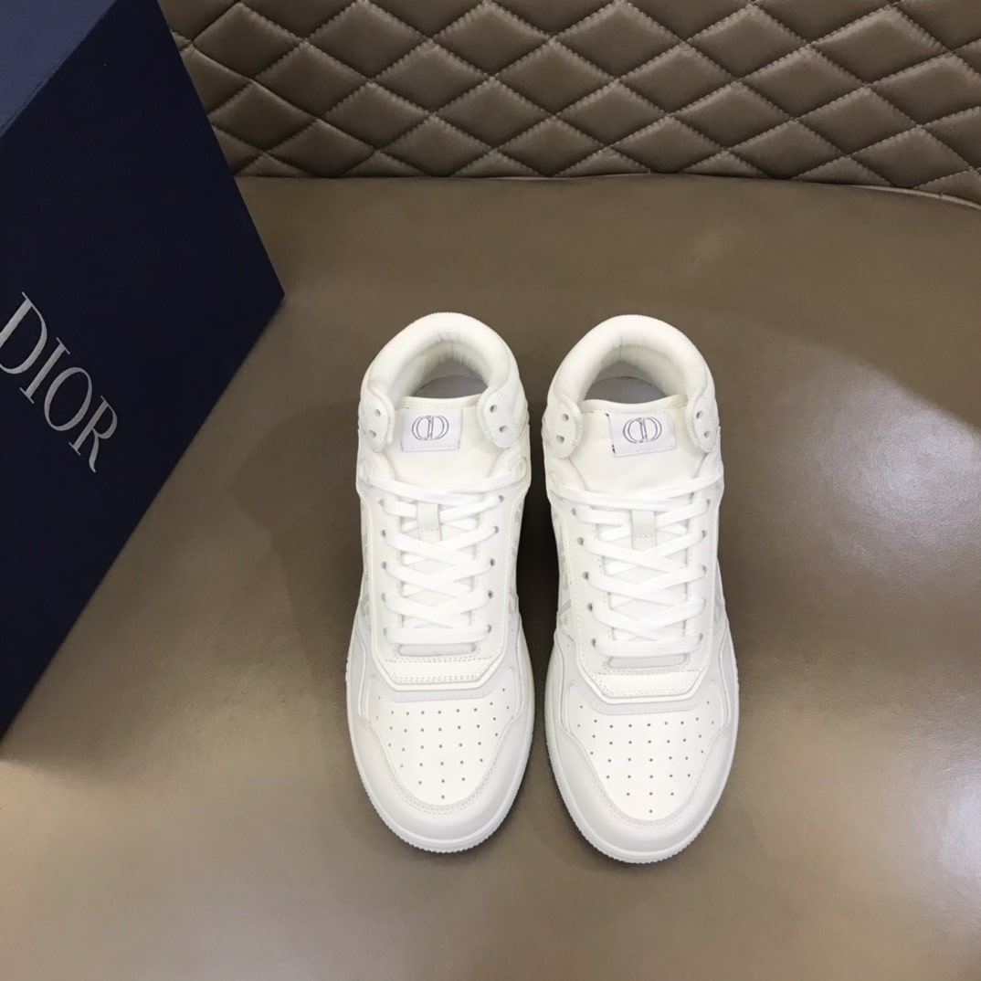 (1:1 replica) Christian Dior Women s B27 High-Top Sneaker White For Women CD