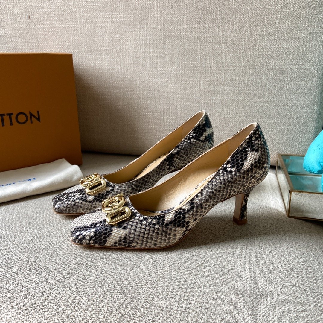 (1:1 replica) Louis Vuitton Women s Rotary Pump Grey For Women LV